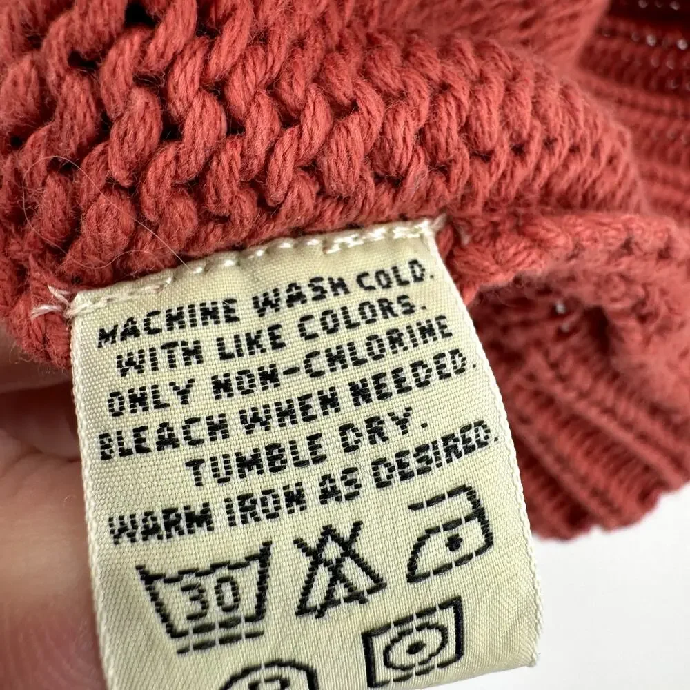 Eddie Bauer Sweater Mens XL Long Sleeve Pullover Clay‎ Red WELL WORN Vintage - Picture 4 of 6